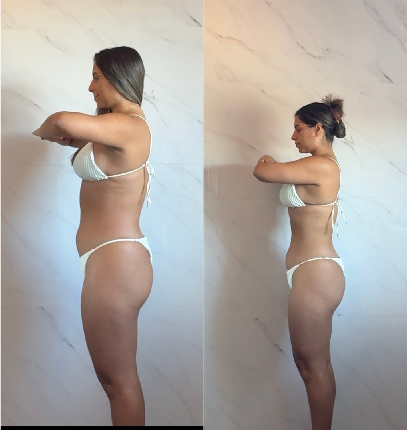 Evolução física de aluno com acompanhamento do personal trainer Matheus Trujillo